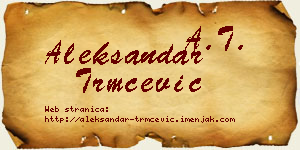 Aleksandar Trmčević vizit kartica